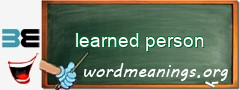 WordMeaning blackboard for learned person